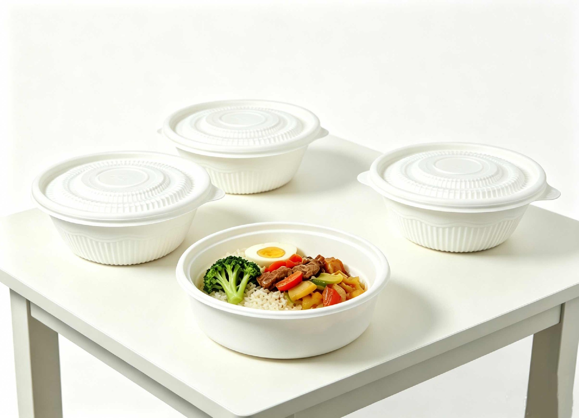 Degradable meal box tableware